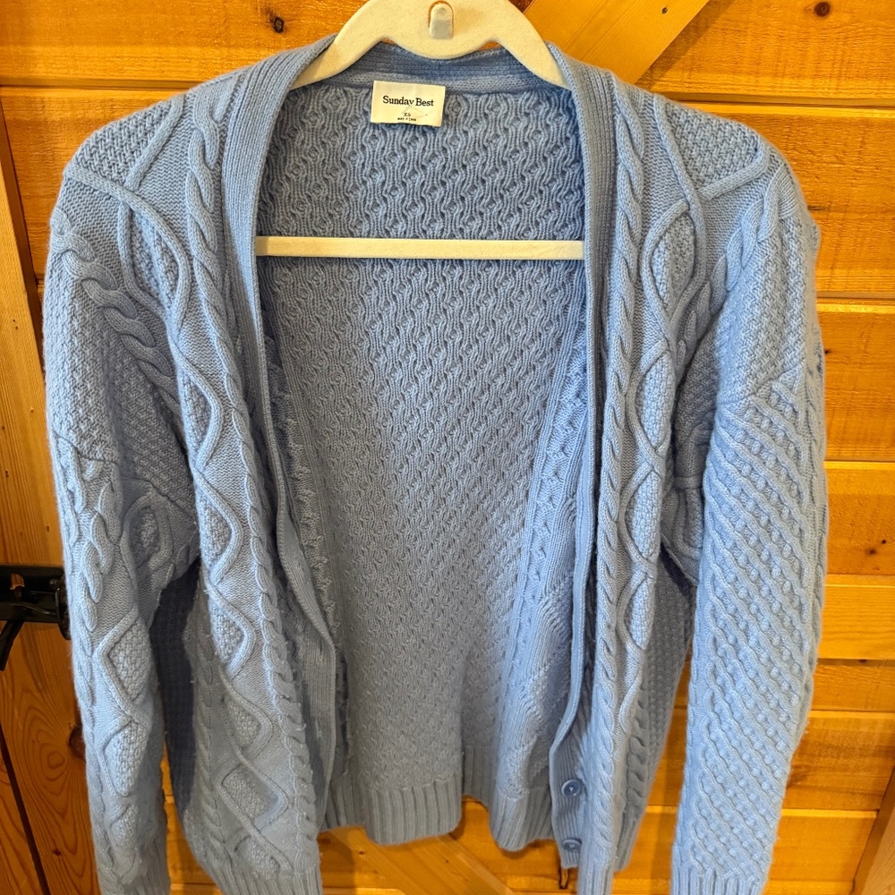 Aritzia Sunday Best Cable Knit Cardigan